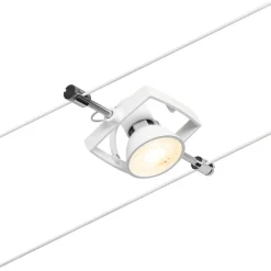 Vaijerivalaisin Paulmann CorDuo Mac II, GU5.3, 12V, mattavalkoinen