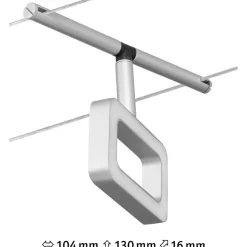 Vaijerivalaisin Paulmann CorDuo Frame, 280lm, 4.8W, 3000K, 12V, mattavalkoinen