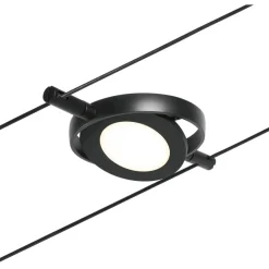 Vaijerivalaisin Paulmann CorDuo RoundMac, 200lm, 4.5W, 3000K, 12V, mattamusta/kromi