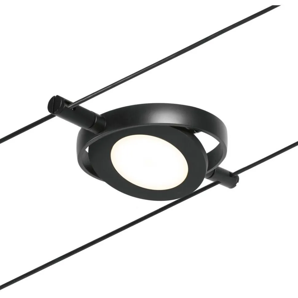 Vaijerivalaisin Paulmann CorDuo RoundMac, 200lm, 4.5W, 3000K, 12V, mattamusta/kromi