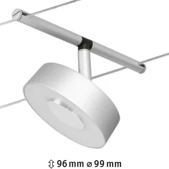 Vaijerivalaisin Paulmann CorDuo Circle, 180lm, 5W, 3000K, 12V, mattavalkoinen