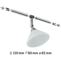 Vaijerivalaisin Paulmann Colmar, GU4, 12V, himmennettävä, satiinikromi