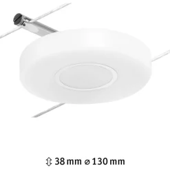 Vaijerivalaisin Paulmann CorDuo DiscLED, 200lm, 4.5W, 3000K, 12V, mattakromi