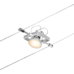 Vaijerivalaisin Paulmann CorDuo Mac II, GU5.3, 12V, mattakromi