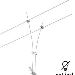 Vaijerivalaisin Paulmann CorDuo Comet, GU5.3, 12V, himmennettävä, mattakromi