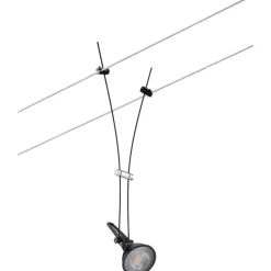 Vaijerivalaisin Paulmann CorDuo Comet, GU5.3, 12V, himmennettävä, mattakromi