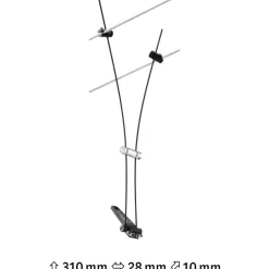 Vaijerivalaisin Paulmann CorDuo Comet, GU5.3, 12V, himmennettävä, mattakromi