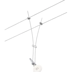 Vaijerivalaisin Paulmann CorDuo Comet, GU5.3, 12V, himmennettävä, mattakromi