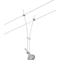 Vaijerivalaisin Paulmann CorDuo Comet, GU5.3, 12V, himmennettävä, mattakromi