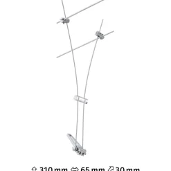 Vaijerivalaisin Paulmann CorDuo Comet, GU5.3, 12V, himmennettävä, mattakromi