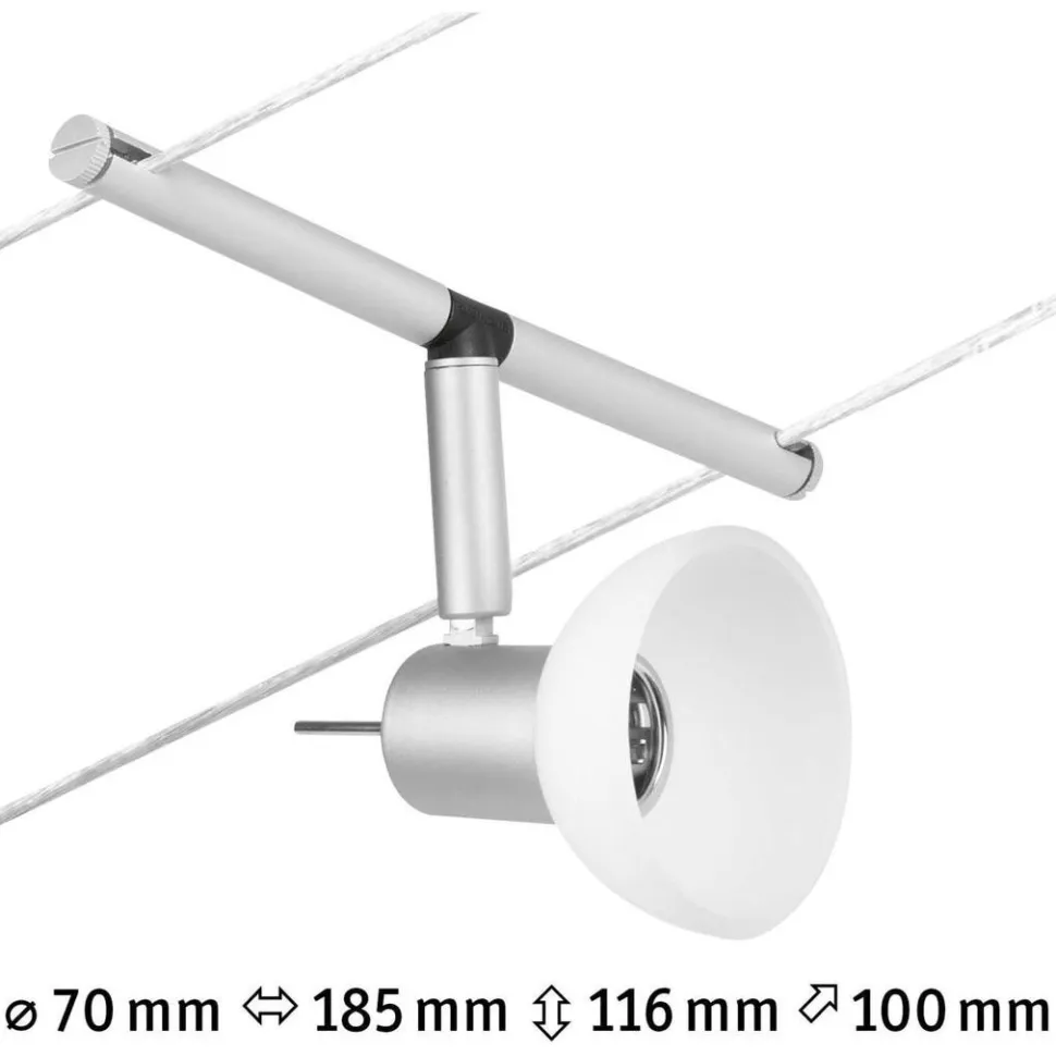 Vaijerivalaisin Paulmann CorDuo Sheela, GU5.3, 12V, mattakromi