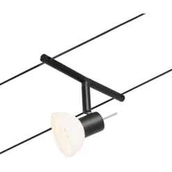 Vaijerivalaisin Paulmann CorDuo Sheela, GU5.3, 12V, mattamusta/kromi