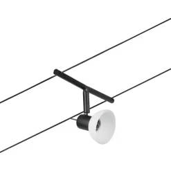 Vaijerivalaisin Paulmann CorDuo Sheela, GU5.3, 12V, mattamusta/kromi