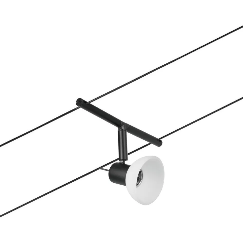 Vaijerivalaisin Paulmann CorDuo Sheela, GU5.3, 12V, mattamusta/kromi