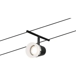 Vaijerivalaisinsetti Paulmann CorDuo Cone, GU5.3, 230/12V, 5-osainen, mattamusta/kromi