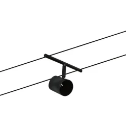 Vaijerivalaisinsetti Paulmann CorDuo Cup, GU5.3, 230/12V, 5-osainen, mattamusta/kromi