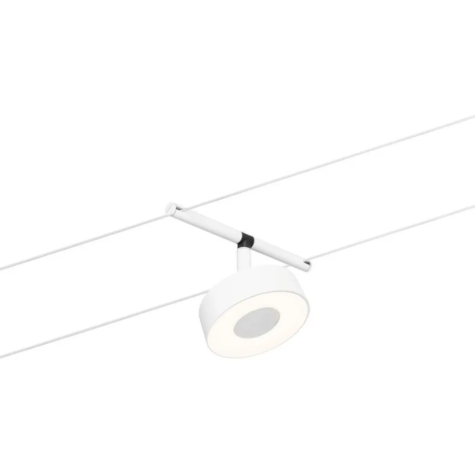 Vaijerivalaisinsetti Paulmann CorDuo Circle, 5x180lm, 5x5W, 3000K, 230/12V, mattavalkoinen