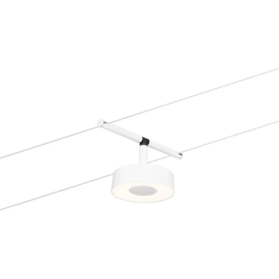 Vaijerivalaisinsetti Paulmann CorDuo Circle, 5x180lm, 5x5W, 3000K, 230/12V, mattavalkoinen