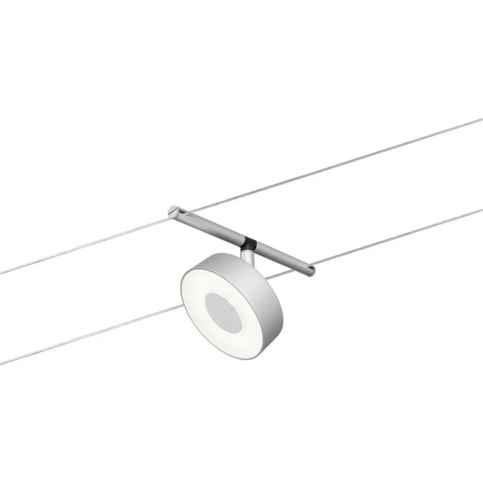 Vaijerivalaisinsetti Paulmann CorDuo Circle, 5x180lm, 5x5W, 3000K, 230/12V, mattavalkoinen