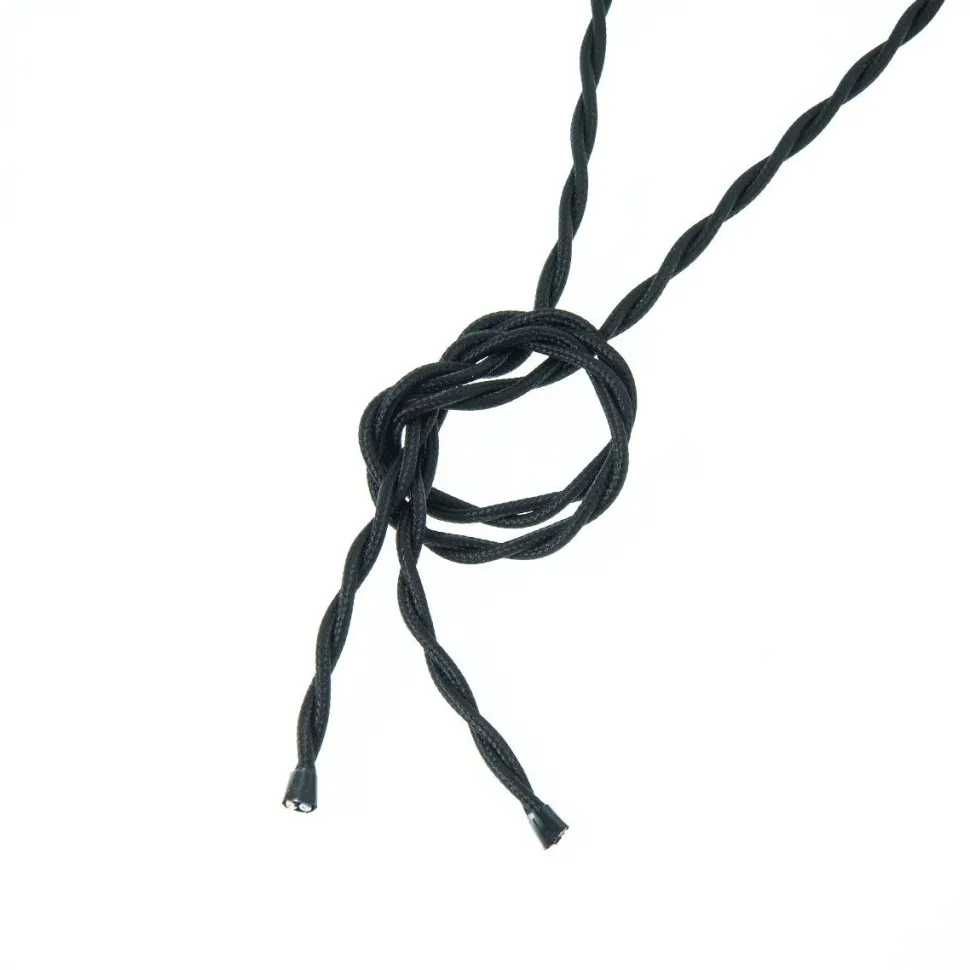 Valaisinjohto AGELUX 420-2X075T-WH-4, 4m, valkoinen punottu tekstiili, 2x0.75mm