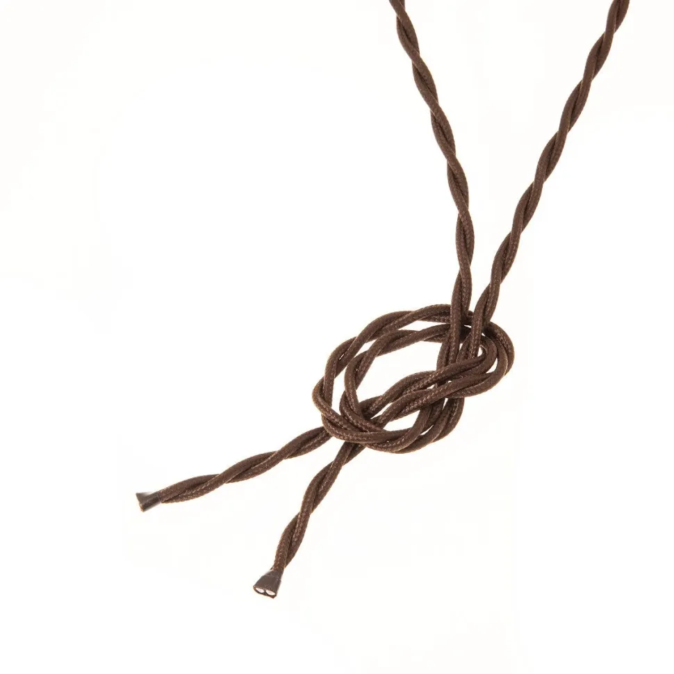 Valaisinjohto AGELUX 420-2X075T-WH-4, 4m, valkoinen punottu tekstiili, 2x0.75mm