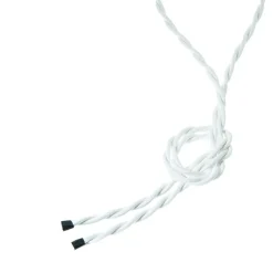 Valaisinjohto AGELUX 420-2X075T-WH-4, 4m, valkoinen punottu tekstiili, 2x0.75mm