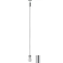 Valaisinjohtosarja kiskoon Paulmann URail 2Easy Basic E27 1500mm mattakromi