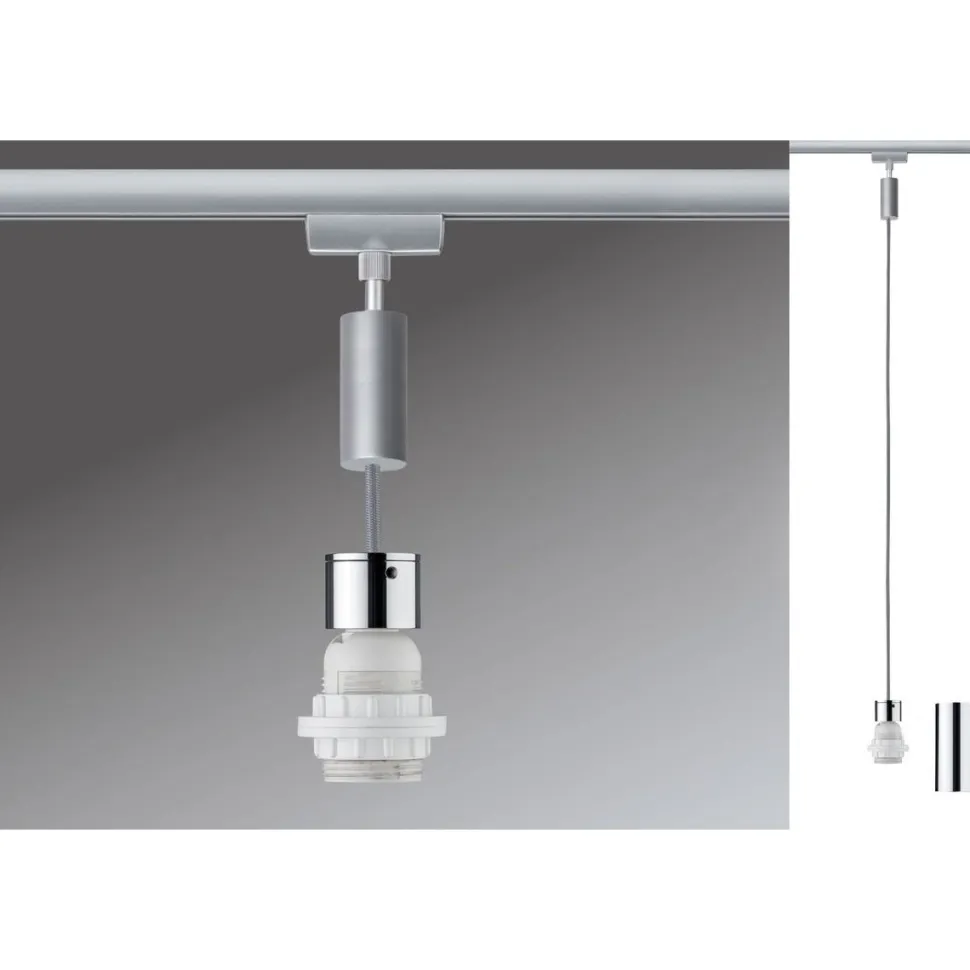 Valaisinjohtosarja kiskoon Paulmann URail 2Easy Basic E27 1500mm mattakromi