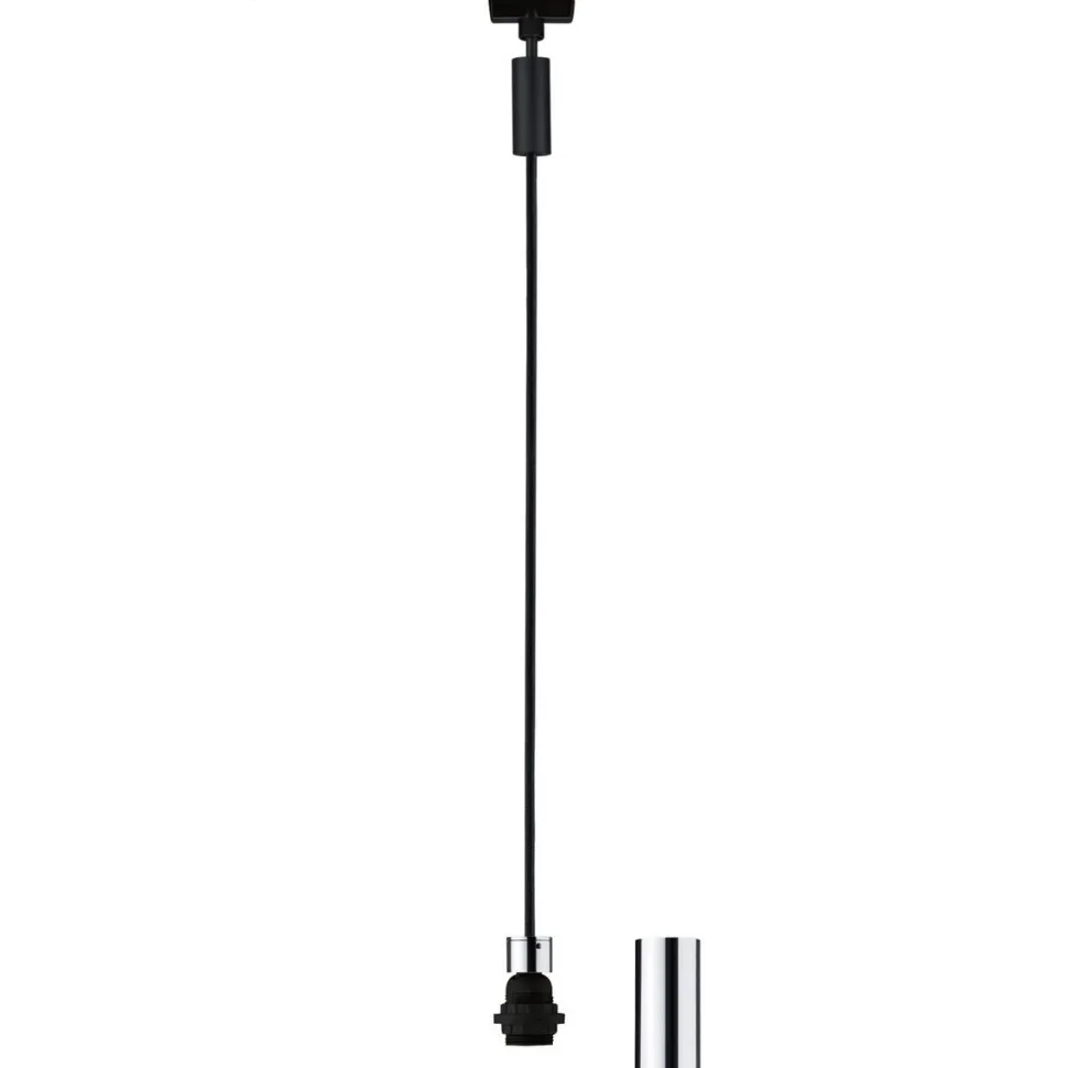 Valaisinjohtosarja kiskoon Paulmann URail 2Easy Basic E27 1300mm mattamusta