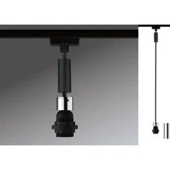 Valaisinjohtosarja kiskoon Paulmann URail 2Easy Basic E27 1300mm mattamusta