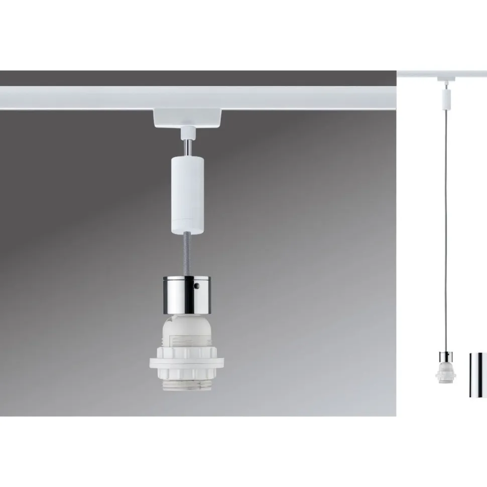 Valaisinjohtosarja kiskoon Paulmann URail 2Easy Basic E27 1300mm mattamusta