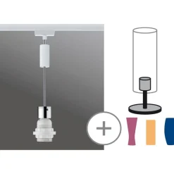 Valaisinjohtosarja kiskoon Paulmann URail 2Easy Basic E27 1300mm mattamusta