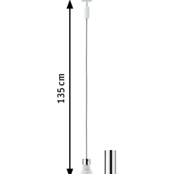 Valaisinjohtosarja kiskoon Paulmann URail 2Easy Basic E27 1300mm mattamusta