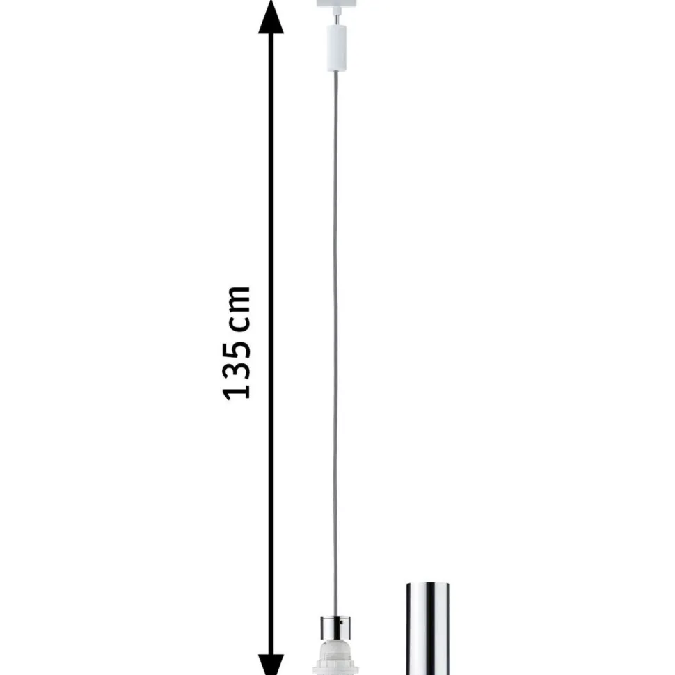 Valaisinjohtosarja kiskoon Paulmann URail 2Easy Basic E27 1300mm mattamusta
