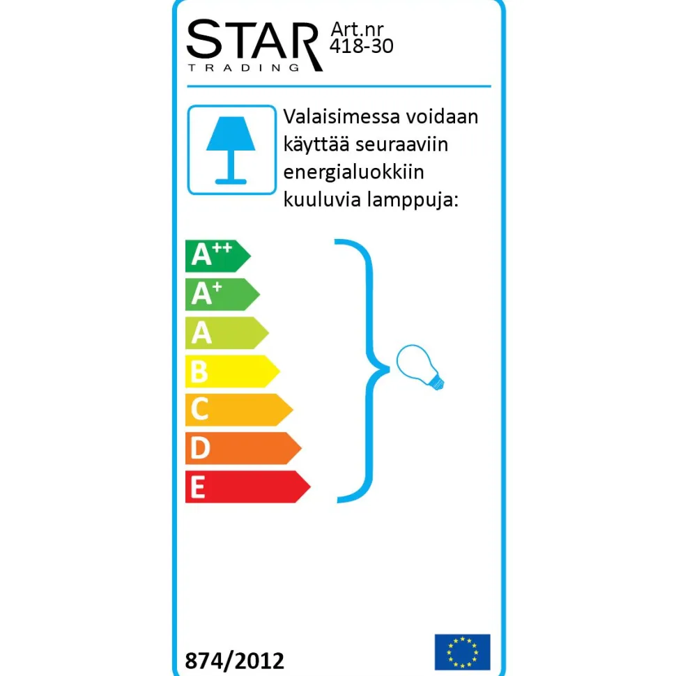 Valaisinjohtosarja ulkokäyttöön Star Trading 5 m E27 musta