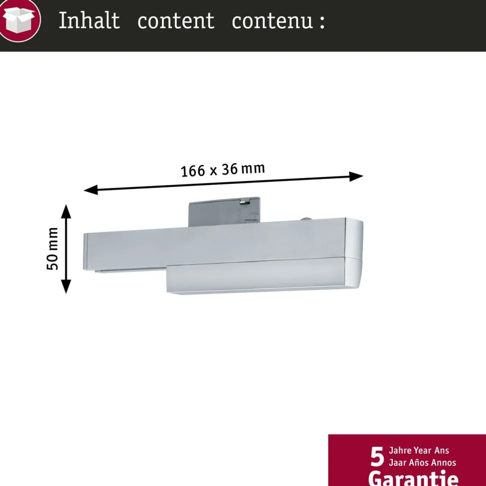 Valaisinkiinnike Paulmann URail Zigbee 3.0 spottivalaisimelle kiskoon valkoinen