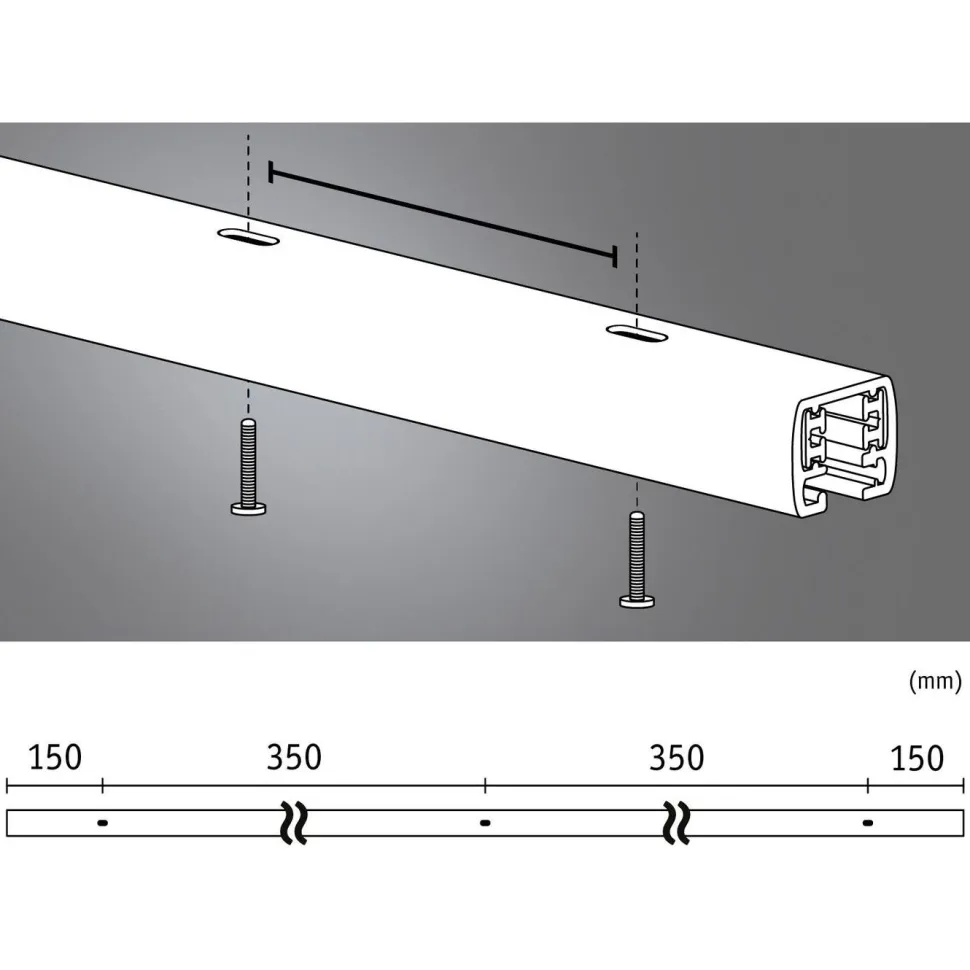 Valaisinkisko Paulmann URail 0.1m 230V valkoinen