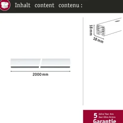 Valaisinkisko Paulmann URail 0.1m 230V valkoinen