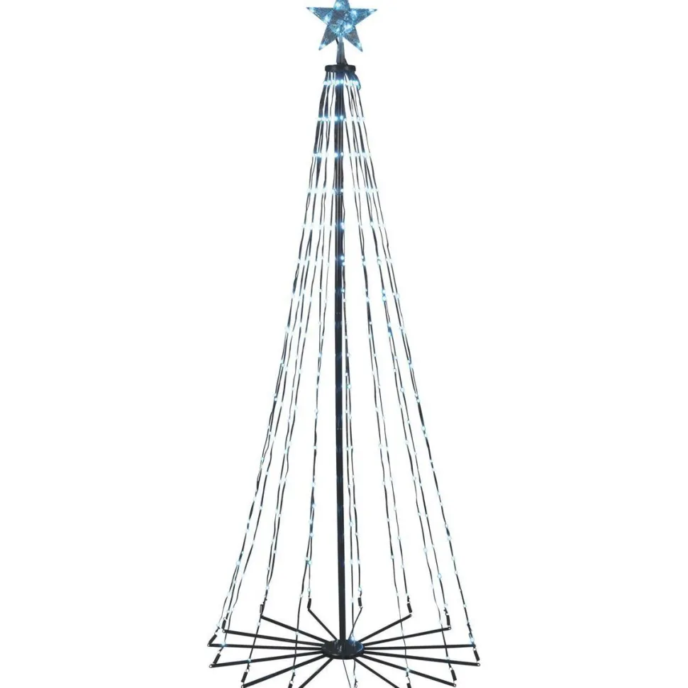 Valojoulukuusi Konstsmide, 265 RGB LED, musta metallirunko, kaukosäädin