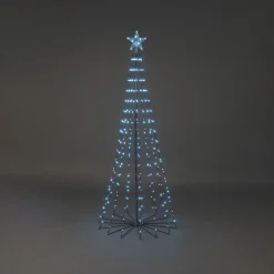Valojoulukuusi Konstsmide, 265 RGB LED, musta metallirunko, kaukosäädin