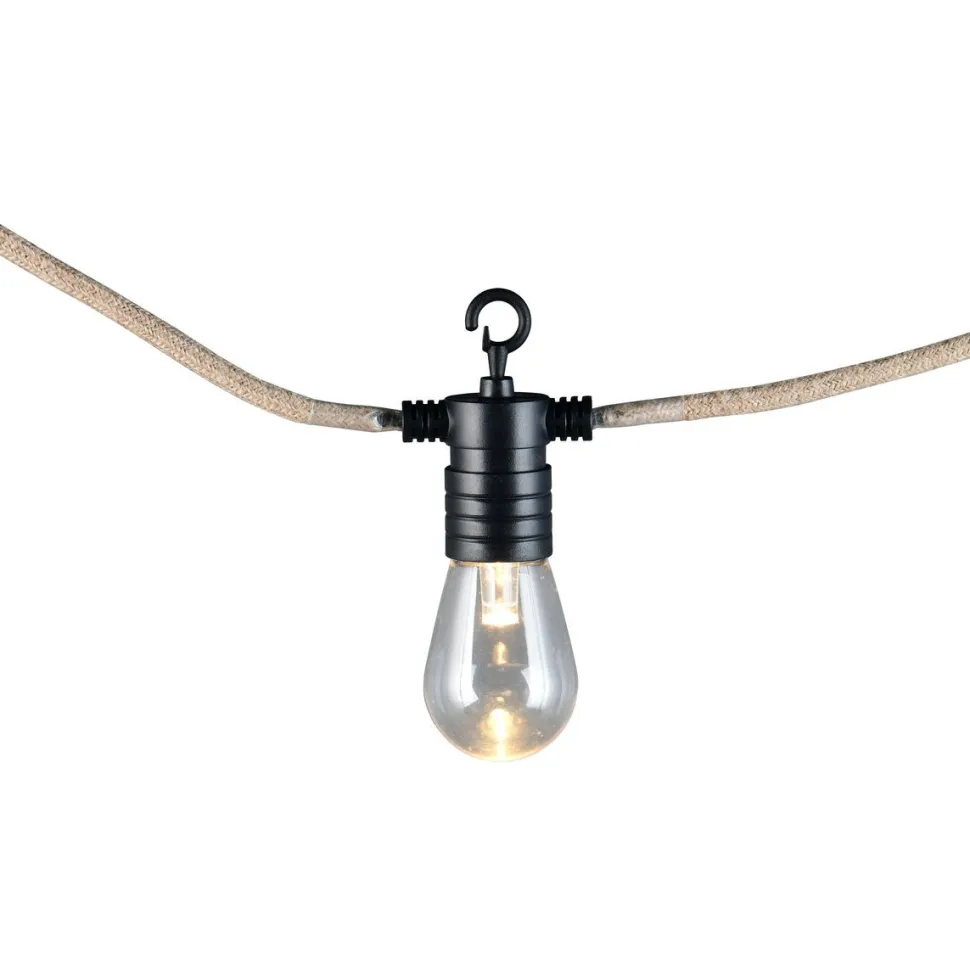 Valoketju LED Trio Ember 6m musta/luonnollinen väri