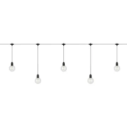 Valoketjun aloituspakkaus Markslöjd Garden 24 Deco 10 valoa musta/kirkas