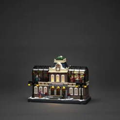 Valokoriste Konstsmide Juna-asema, IP20, 15 x LED, musiikilla, USB/paristokäyttöinen
