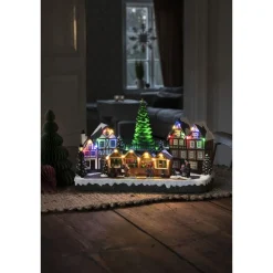 Valokoriste Konstsmide Markkinat, IP20, 28 x LED, musiikilla, muuntaja/paristokäyttöinen