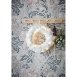 Valokranssi höyhen Markslöjd Feather 40 valoa paristokäyttöinen valkoinen