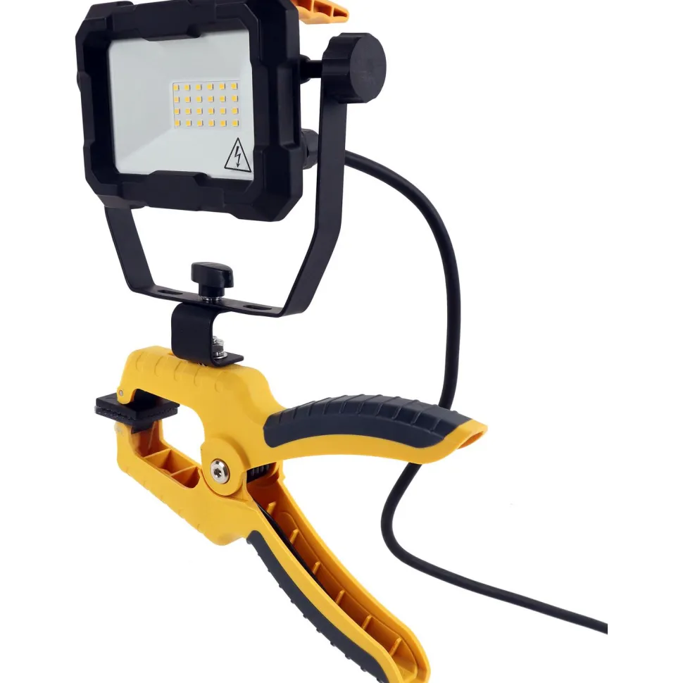 Valonheitin LED Energie, 20W, 1700lm, IP44, puristimella, keltainen