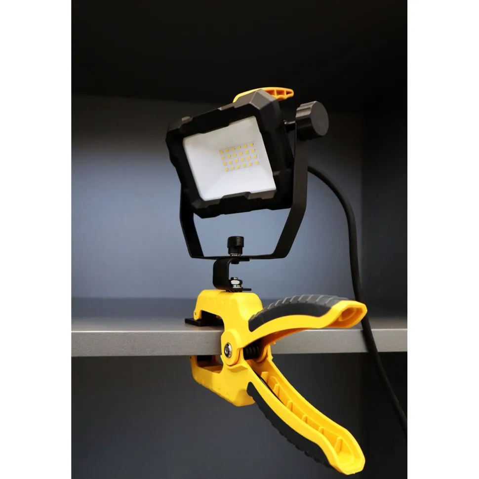 Valonheitin LED Energie, 20W, 1700lm, IP44, puristimella, keltainen