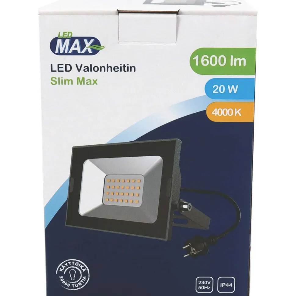 Valonheitin LED Max Slim LED, 20W, 1600lm, 4000K