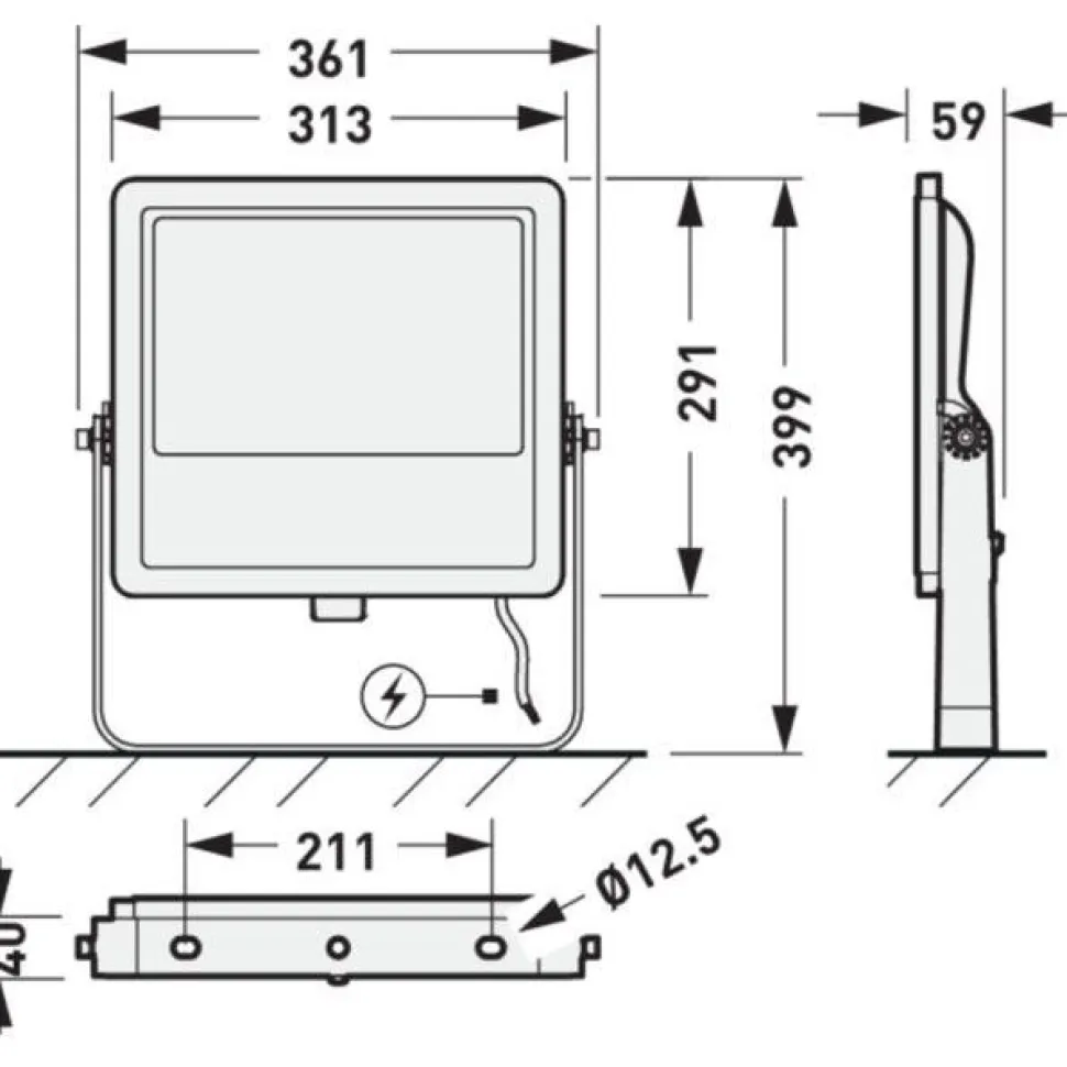 Valonheitin Twenty3 2390 G2, IP65, 120W, 15000lm, 3/4K