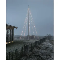 Valosarja lipputankoon Konstsmide, IP44, 500 x frostattu valettu LED, 6-7m lipputangot